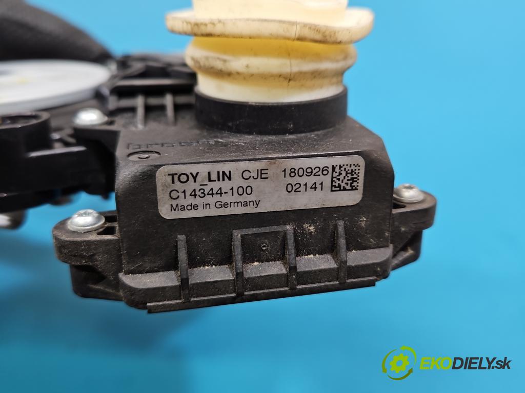 Toyota Auris II 2012-2018 1.6 16V 132  HP manual 97 kW 1598 cm3 5- mechanizmus okna predné ľavý 85720-02410-B