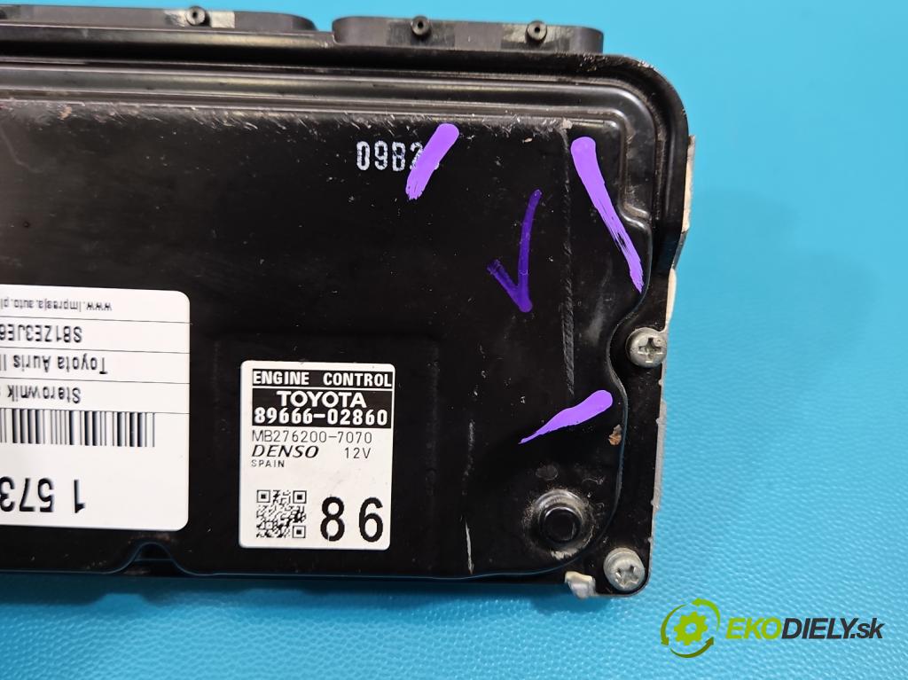 Toyota Auris II 2012-2018 1.6 16V 132  HP manual 97 kW 1598 cm3 5- riadiaca jednotka motora 89666-02860