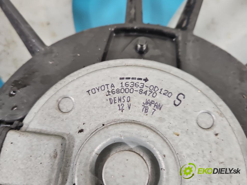 Toyota Auris II 2012-2018 1.6 16V 132  HP manual 97 kW 1598 cm3 5- Ventilátor chladiča 16363-0D120