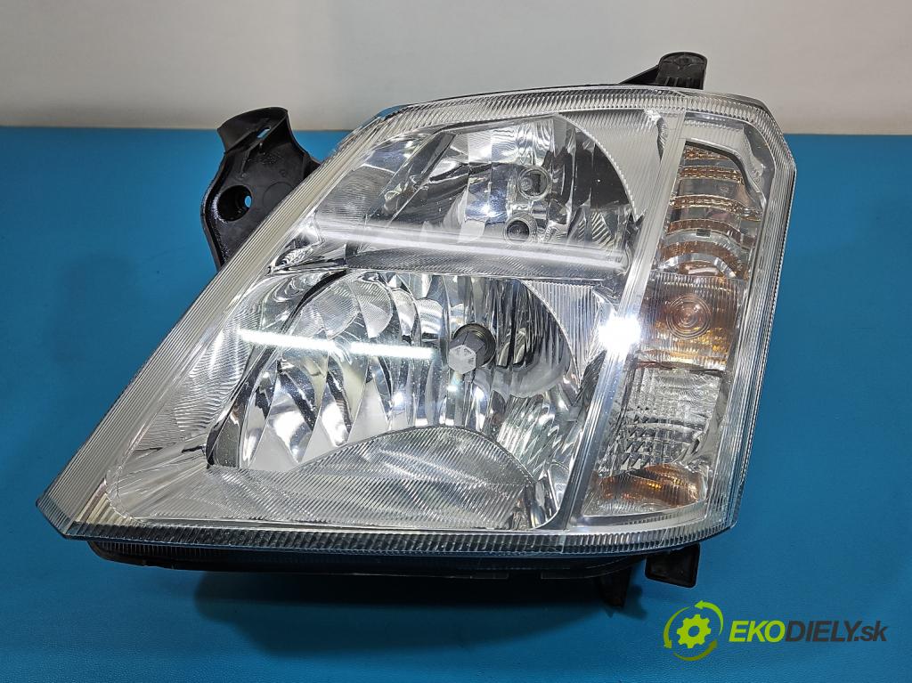 Opel Meriva A 2002-2010 1.6 16V 101 HP manual 74 kW 1598 cm3 5- Reflektor: ľavý 93321052 (Kľučka dverí ostatné)