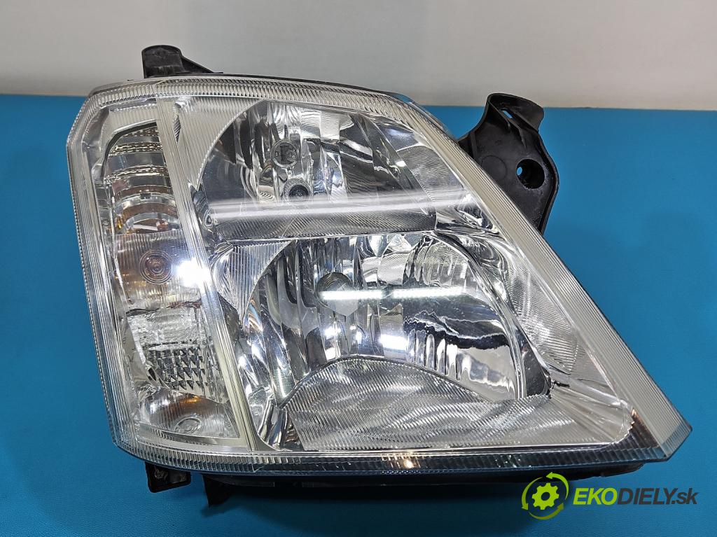 Opel Meriva A 2002-2010 1.6 16V 101 HP manual 74 kW 1598 cm3 5- Reflektor: pravý 93321053 (Svetlo predné pravé)