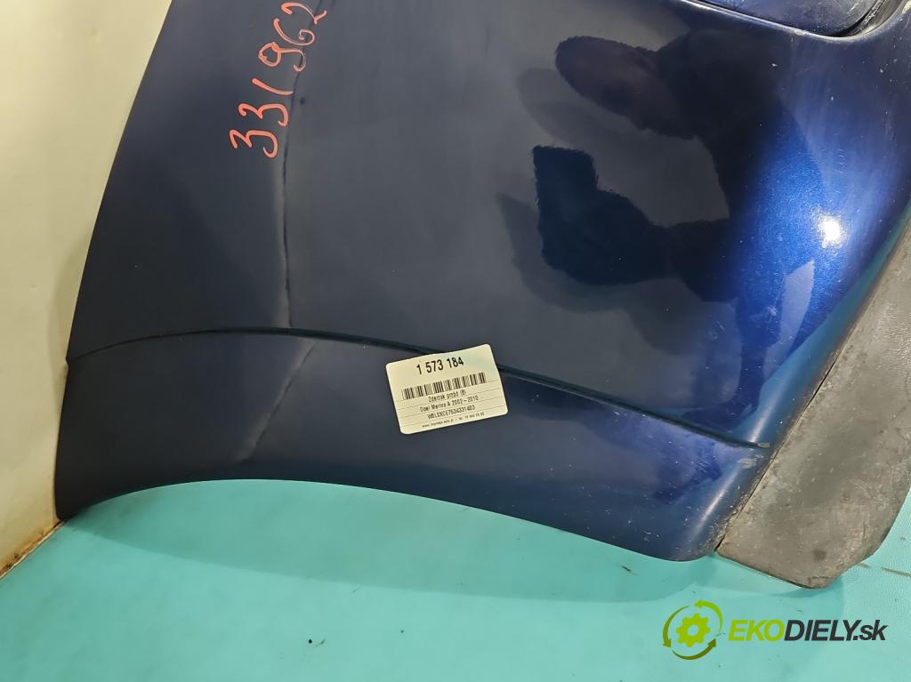 Opel Meriva A 2002-2010 1.6 16V 101 HP manual 74 kW 1598 cm3 5- nárazník predné  (Kľučka dverí ostatné)