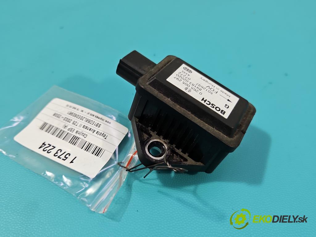 Toyota Avensis II T25 2003-2008 2.0 D4D 126 HP manual 93 kW 1998 cm3 5- snímač ESP 0265005297