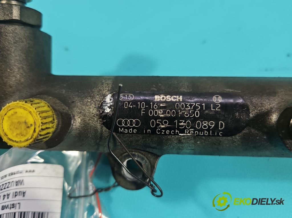 Audi A4 B7 2004-2008 3.0 tdi BKN: 204 HP automatic 150 kW 2967 cm3 5- lišta vstrekovacia 059130089D (Vstrekovacia lišta)