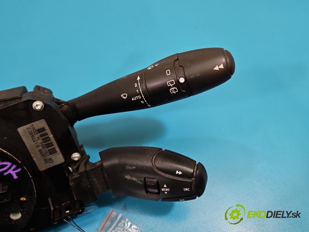 Peugeot 407 2.0 hdi 136 HP manual 100 kW 1997 cm3 5- prepínač komplex: 96476537XT (Prepínacie páčky pod volantom)