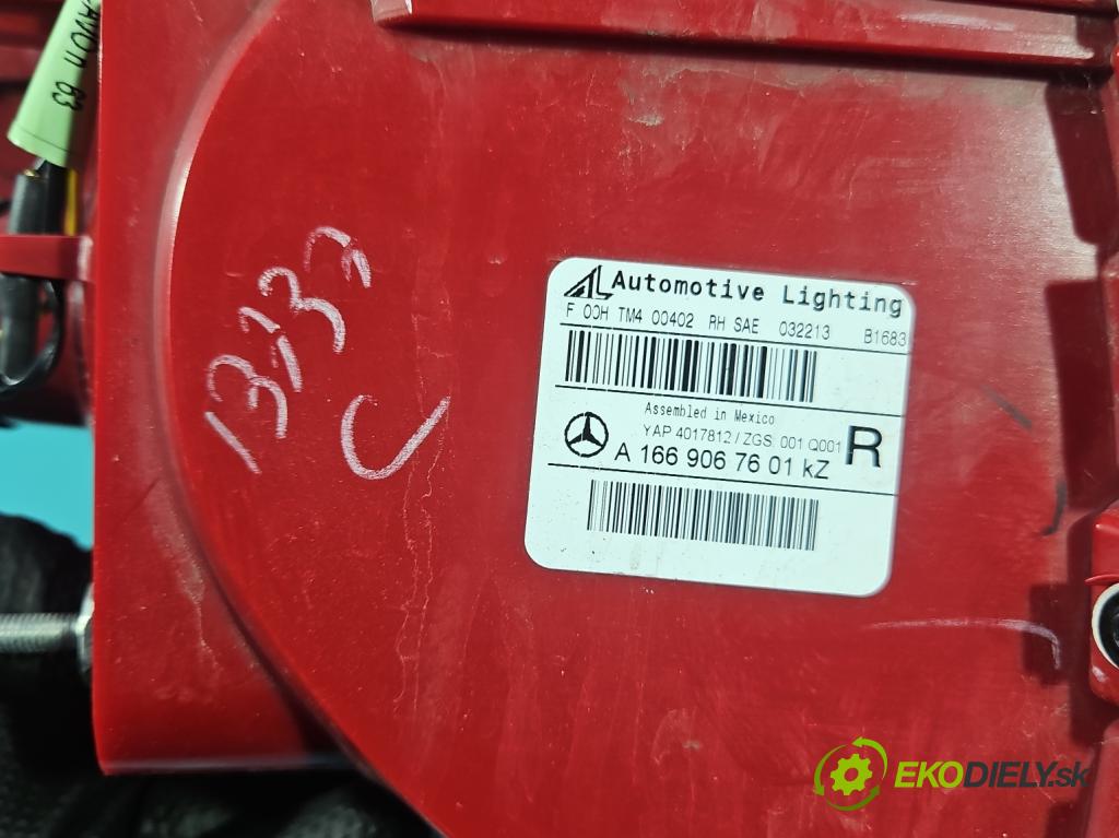 Mercedes GL II X166 2012-2015 4.7 V8 278928 340KM: automatic 250 kW 4663 cm3 5- svetlo / reflektor zadné pravé A1669067601 (Kľučka dverí ostatné)