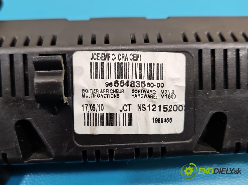 Peugeot 407 1.6 hdi 109 HP manual 80 kW 1560 cm3 5- Zobrazit: 9666483680-00 (Prístrojová doska)