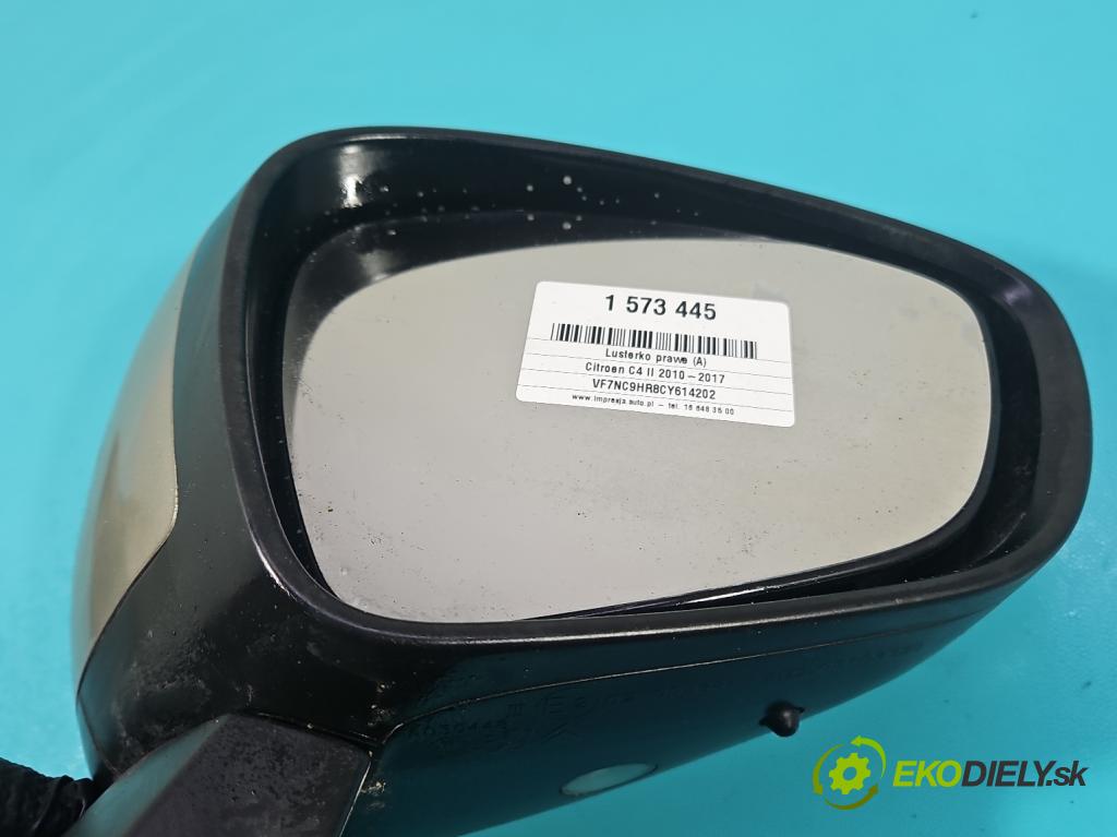 Citroen C4 II 2010-2017 1.6 hdi 111KM manual 82 kW 1560 cm3 5- zrkadlo pravé  (Kľučka dverí ostatné)