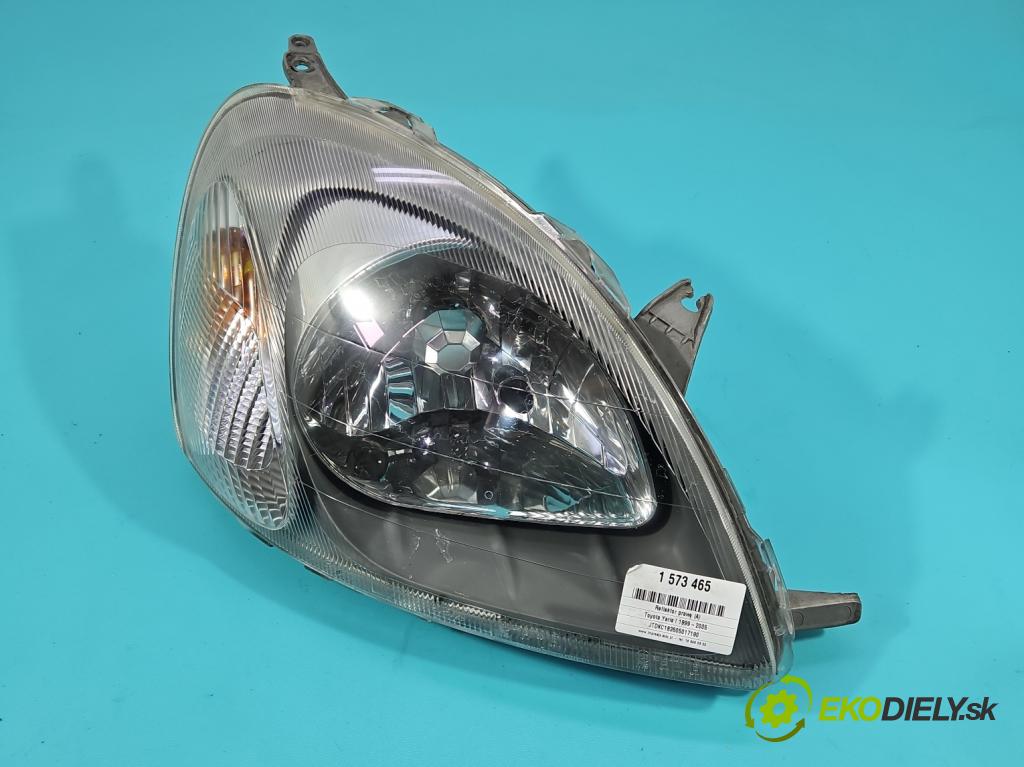 Toyota Yaris I 1999-2005 1.4 D4D 75 HP manual 55 kW 1364 cm3 5- Reflektor: pravý  (Svetlo predné pravé)