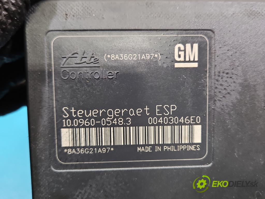 Opel Astra III 2004-2014 1.8 16V 140 hp manual 103 kW 1796 cm3 2- čerpadlo abs 13213610 (Pumpa ABS)