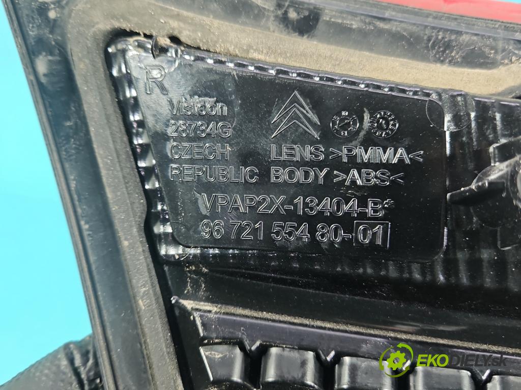 Citroen C4 II 2010-2017 1.6 hdi 111KM manual 82 kW 1560 cm3 5- svetlo / reflektor zadné pravé 9672155480 (Kľučka dverí ostatné)