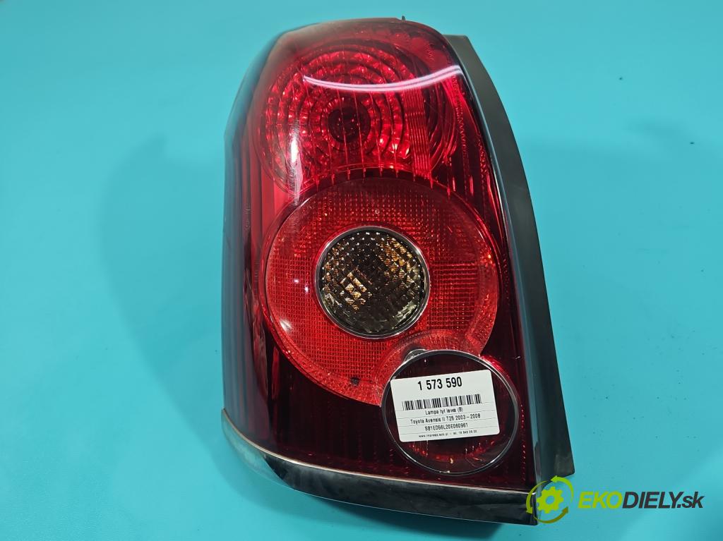 Toyota Avensis II T25 2003-2008 2.0 D4D 126 HP manual 93 kW 1998 cm3 5- svetlo / reflektor zadné ľavé  (Kľučka dverí ostatné)