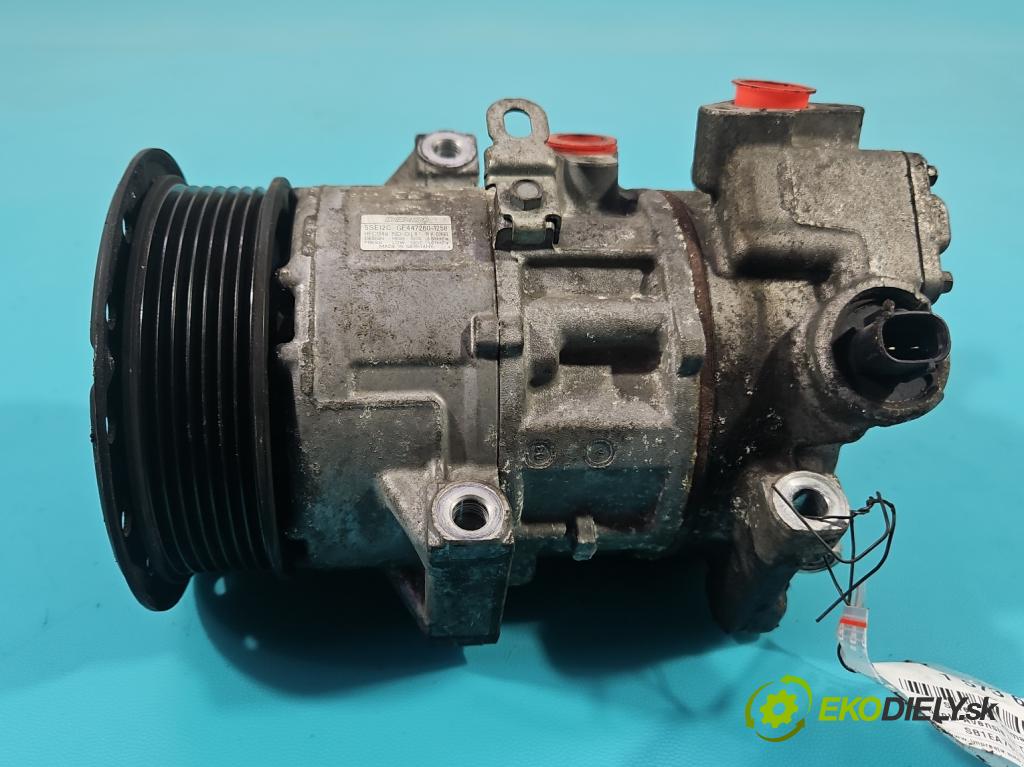 Toyota Avensis III T27 2009-2018 2.2 D4D 150 HP manual 110 kW 2231 cm3 5- Kompresor: klimatizácie 447260-1258 (Kompresor klimatizácie)