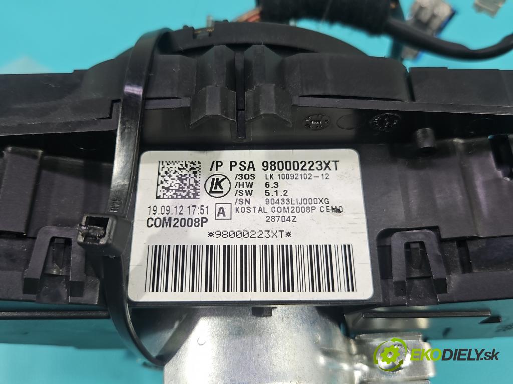 Citroen C4 II 2010-2017 1.6 hdi 111KM manual 82 kW 1560 cm3 5- prepínač komplex: 98000223XT (Prepínacie páčky pod volantom)