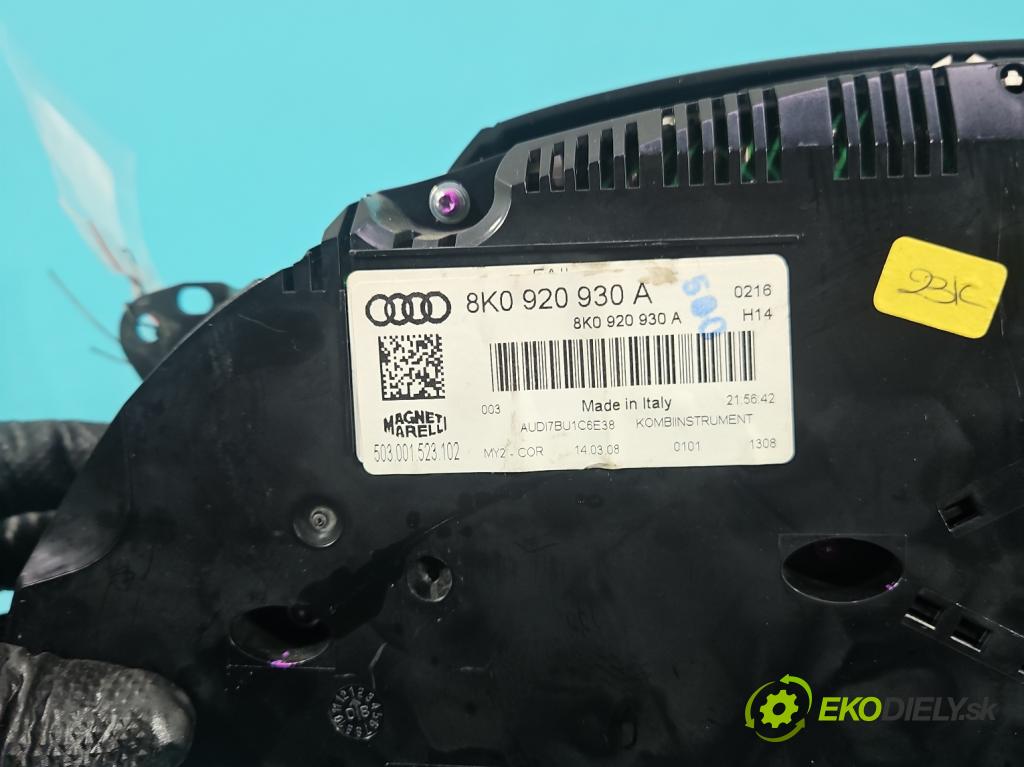 Audi A4 B8 2007-2015 1.8 TFSI 160 HP manual 118 kW 1798 cm3 5- prístrojovka/ budíky 8K0920930A (Prístrojová doska)