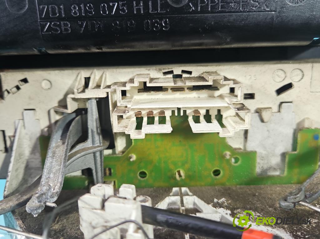 Vw Transporter T4 1990-2003 2.5 tdi 102 hp manual 75 kW 2461 cm3 5- palubní deska panel topení 7D1819075H