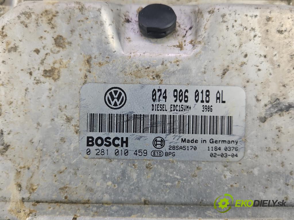 Vw Transporter T4 1990-2003 2.5 tdi 102 hp manual 75 kW 2461 cm3 5- řídící jednotka motoru 074906018AL