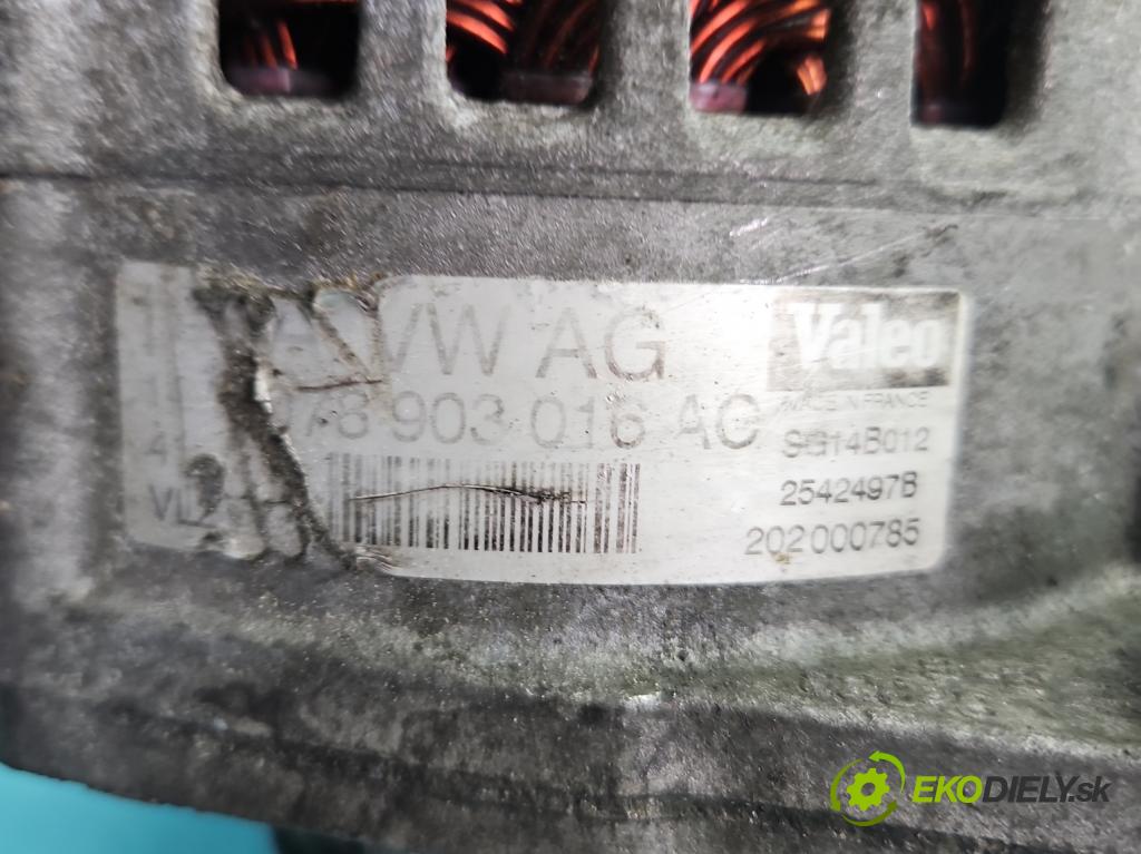Audi A4 B6 2000-2004 2.5 tdi BFC 163 HP manual 120 kW 2496 cm3 5- Alternator 2542497B (Alternátor)