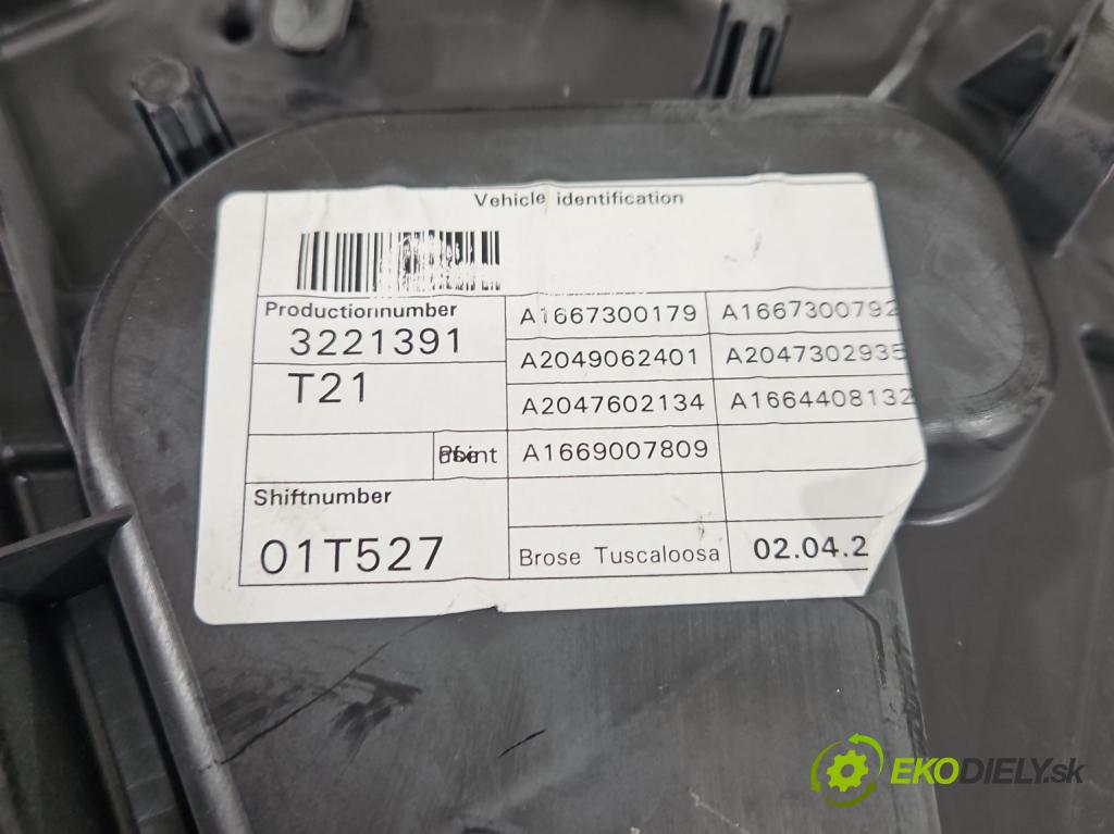 Mercedes GL II X166 2012-2015 4.7 V8 278928 340KM: automatic 250 kW 4663 cm3 5- mechanizmus okna zadné ľavý A166906050