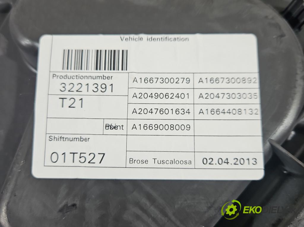 Mercedes GL II X166 2012-2015 4.7 V8 278928 340KM: automatic 250 kW 4663 cm3 5- mechanizmus okna zadné pravý A1669060601