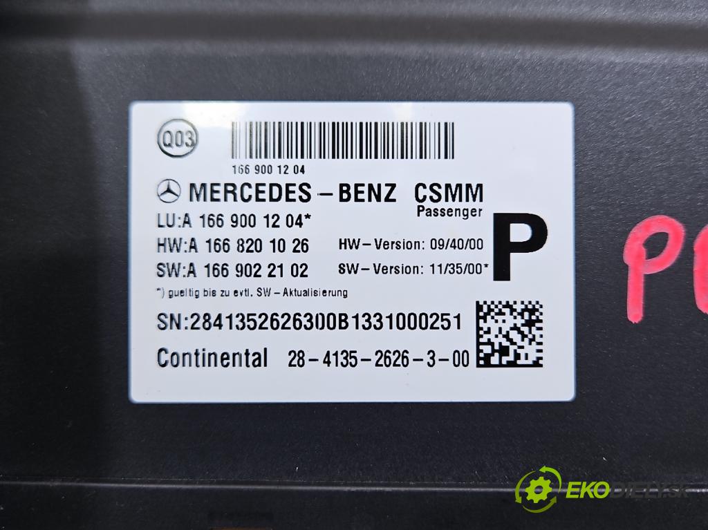 Mercedes GL II X166 2012-2015 4.7 V8 278928 340KM: automatic 250 kW 4663 cm3 5- riadiaca jednotka ostatné A1668201026