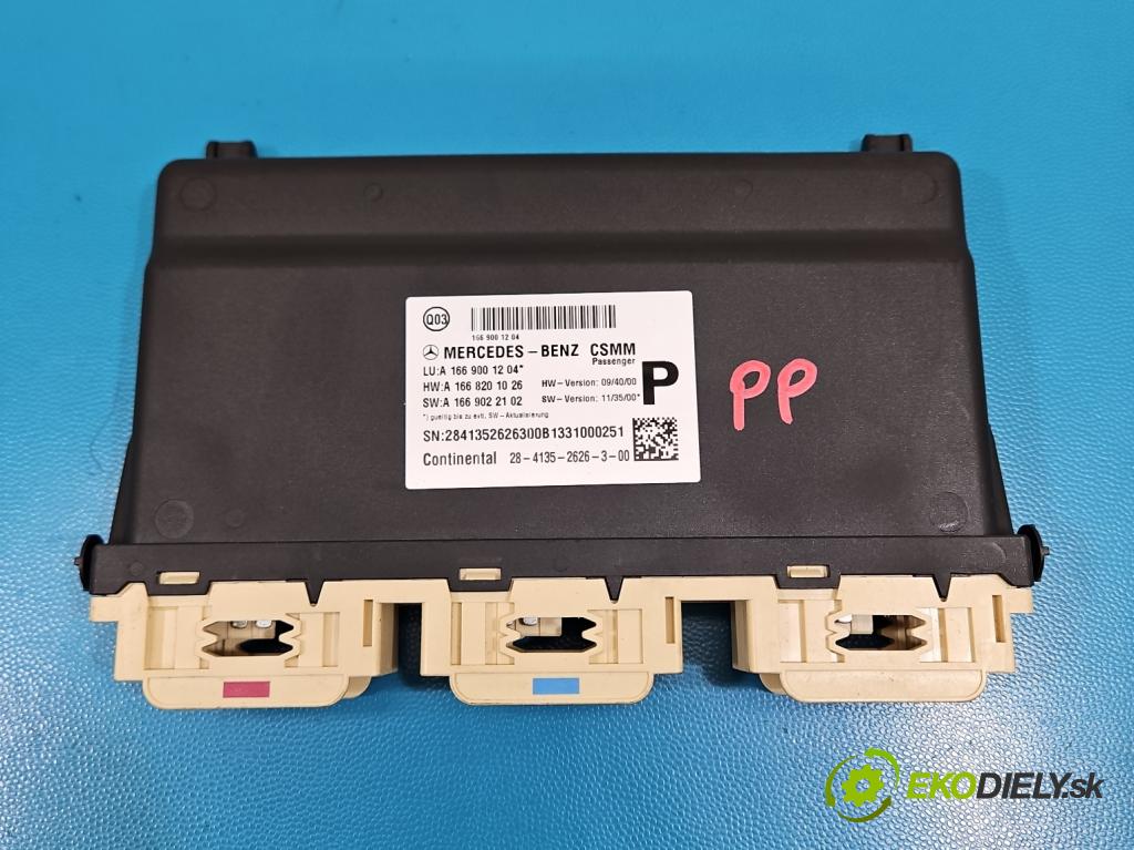 Mercedes GL II X166 2012-2015 4.7 V8 278928 340KM: automatic 250 kW 4663 cm3 5- riadiaca jednotka ostatné A1668201026