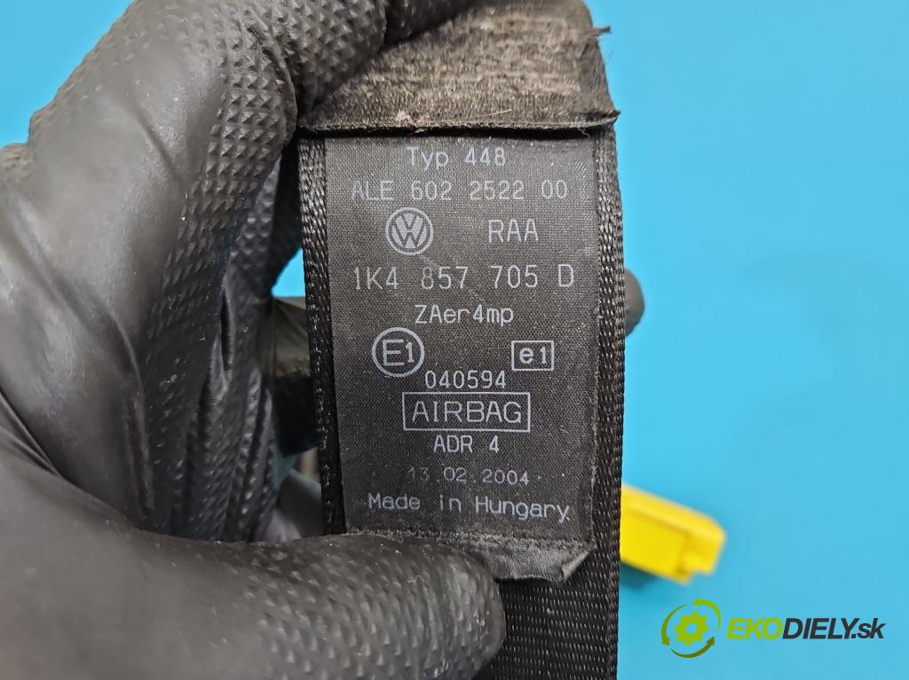 Vw Golf V 2003-2009 1.6 FSI 116 HP manual 85 kW 1598 cm3 5- pas bezpečnosť: predné ľavý 1K4857705D