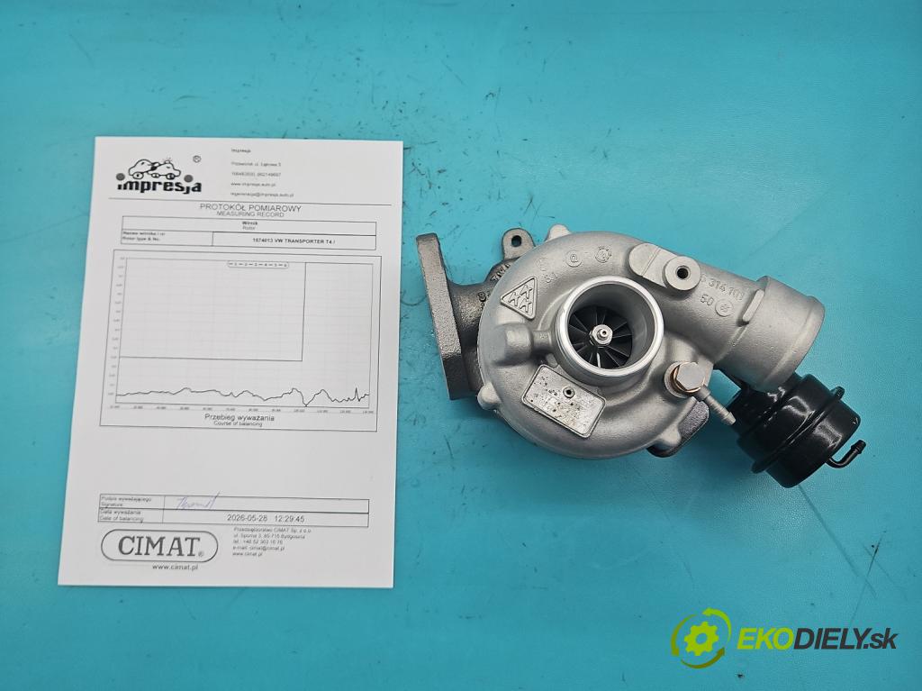 Vw Transporter T4 1990-2003 2.5 tdi 102 hp manual 75 kW 2461 cm3 5- Turbodmychadlo repasováno K14 7018