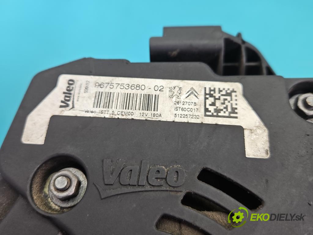 Citroen C4 II 2010-2017 1.6 hdi 111KM manual 82 kW 1560 cm3 5- Alternator 9675753680 (Alternátor)