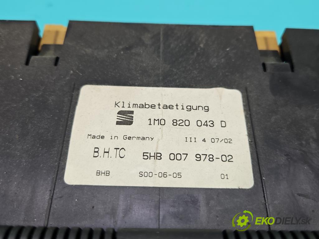 Seat Toledo II 1998-2004 1.6 SR 101 HP manual 74 kW 1595 cm3 4- panel kúrenia 1M0820043D