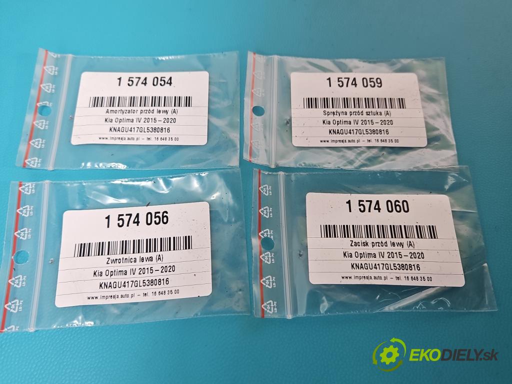 Kia Optima IV 2015-2020 1.6 T-GDI: 180 HP automatic 132.4 kW 1591 cm3 4- brzdič predné ľavý  (Kľučka dverí ostatné)