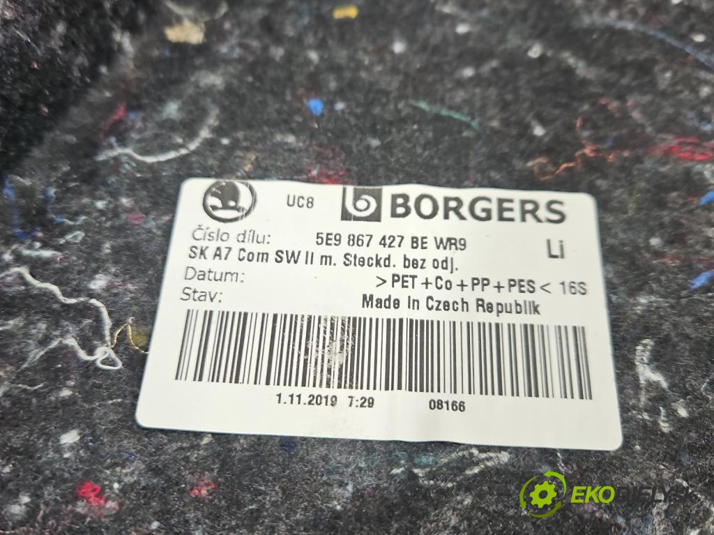 Skoda Octavia III 2013- 1.5 TSI 150 HP manual 110 kW 1498 cm3 5- Čalounictví: kufra: ľavé 5E9867427BE