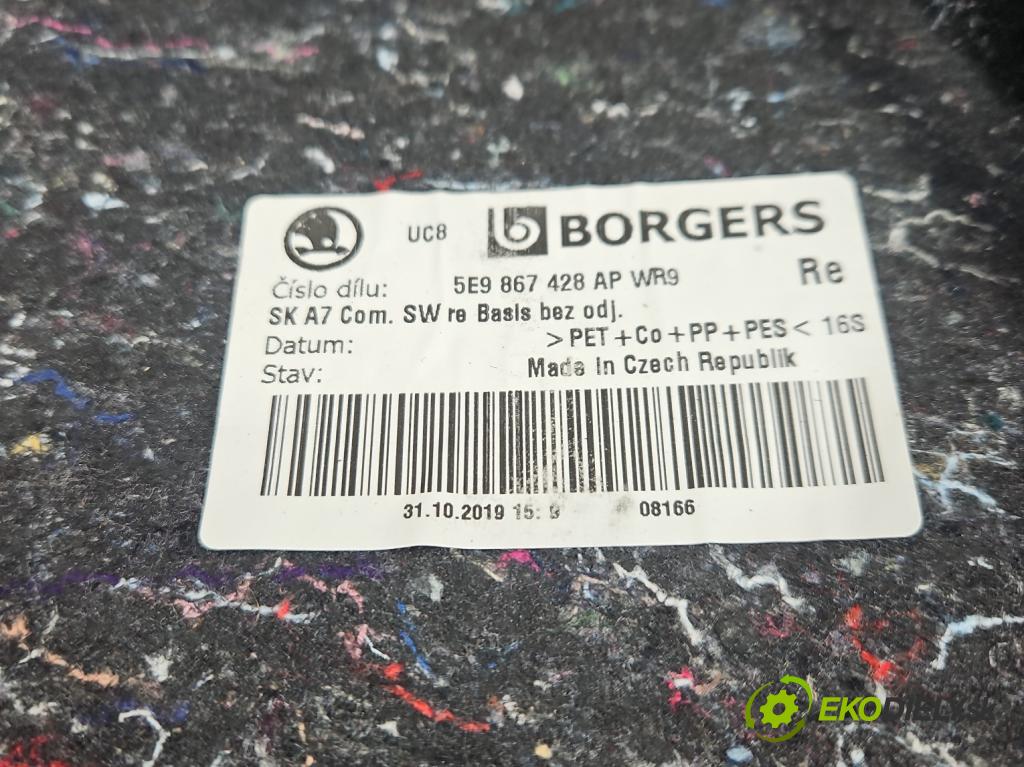 Skoda Octavia III 2013- 1.5 TSI 150 hp manual 110 kW 1498 cm3 5- Tapacír: kufra: pravé 5E9867428AP