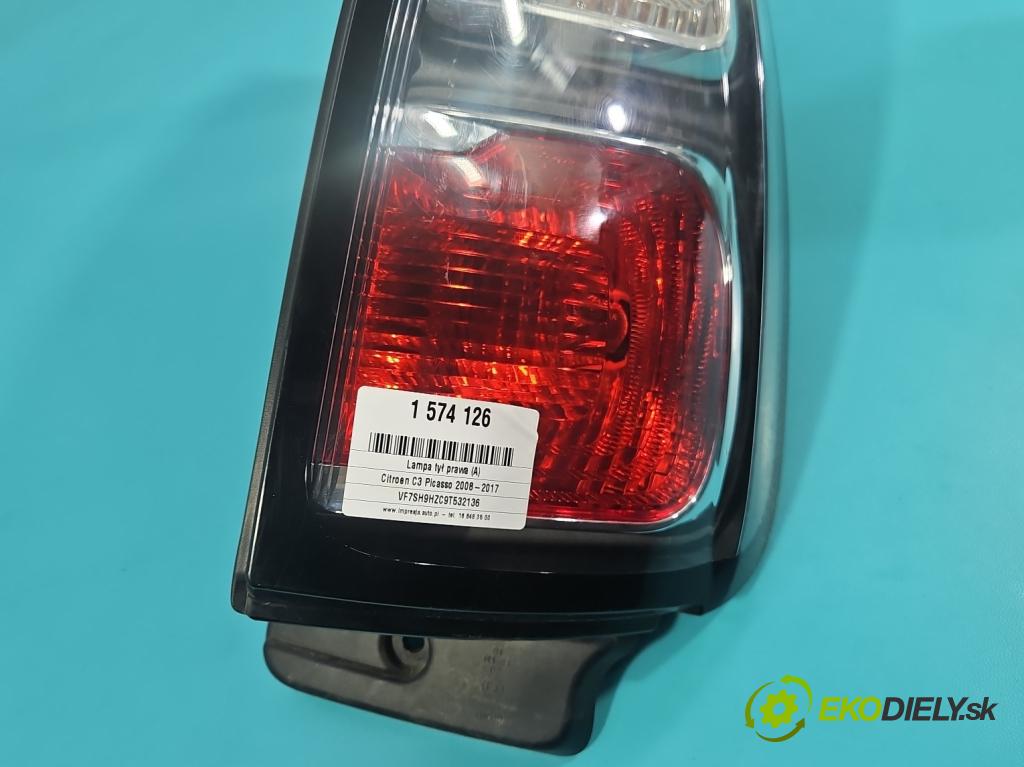 Citroen C3 Picasso 2008-2017 1.6 hdi 109 HP manual 80 kW 1560 cm3 5- svetlo / reflektor zadné pravé 89089253 (Kľučka dverí ostatné)