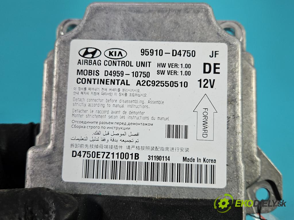 Kia Optima IV 2015-2020 1.6 T-GDI: 180 HP automatic 132.4 kW 1591 cm3 4- riadiaca jednotka vankúše: 95910-D4750