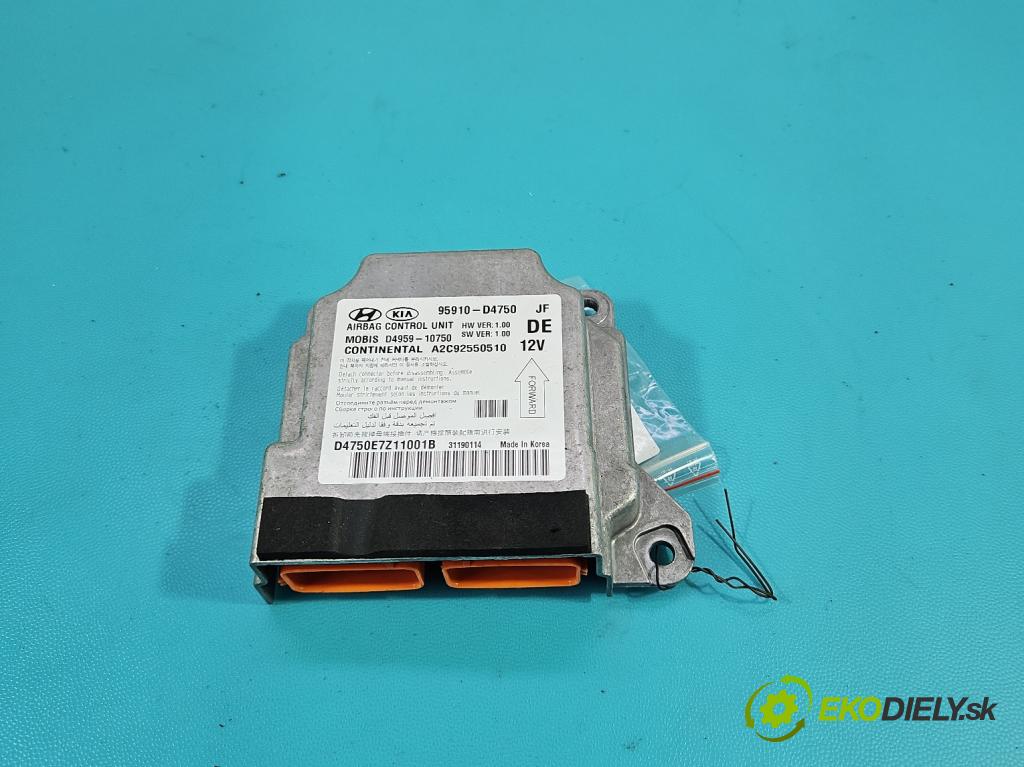 Kia Optima IV 2015-2020 1.6 T-GDI: 180 HP automatic 132.4 kW 1591 cm3 4- riadiaca jednotka vankúše: 95910-D4750