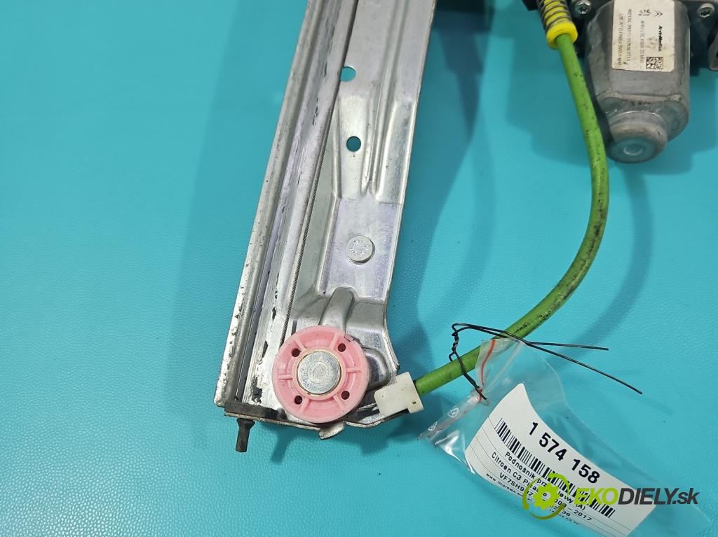 Citroen C3 Picasso 2008-2017 1.6 hdi 109 hp manual 80 kW 1560 cm3 5- mechanismus stahování přední levý 0126352T13