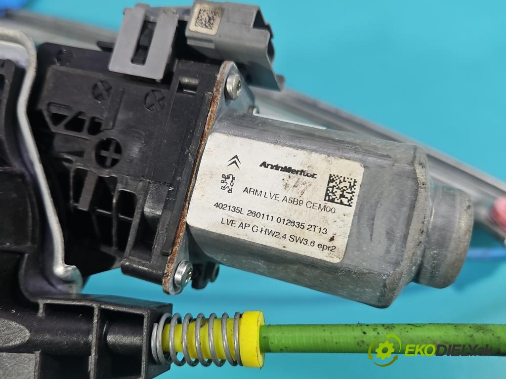 Citroen C3 Picasso 2008-2017 1.6 hdi 109 hp manual 80 kW 1560 cm3 5- mechanismus stahování přední levý 0126352T13