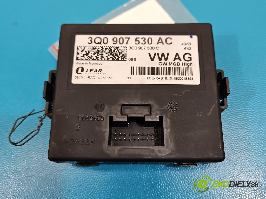Skoda Octavia III 2013- 1.5 TSI 150 HP manual 110 kW 1498 cm3 5- riadiaca jednotka ostatné 3Q0907530AC