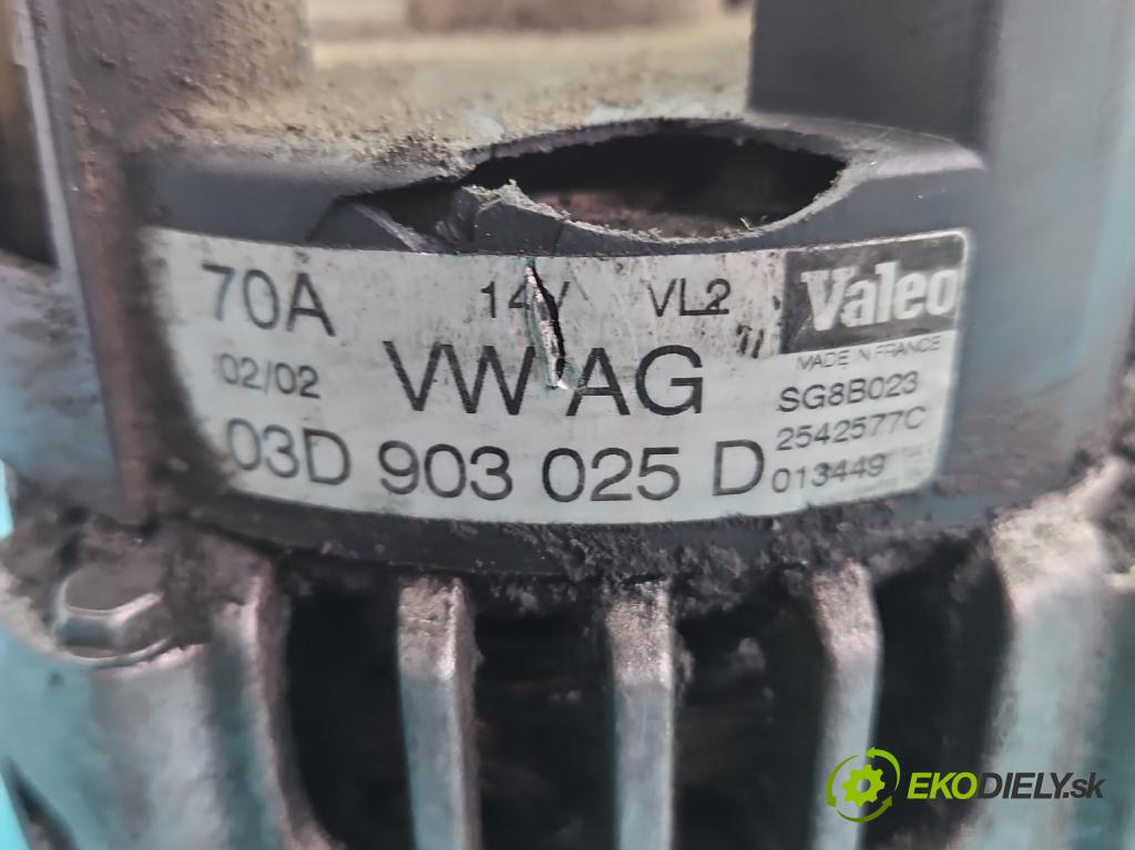 Vw Polo IV 9N 2001-2009 1.2 12V 64 HP manual 47 kW 1198 cm3 5- Alternator 03D903025D (Alternátor)