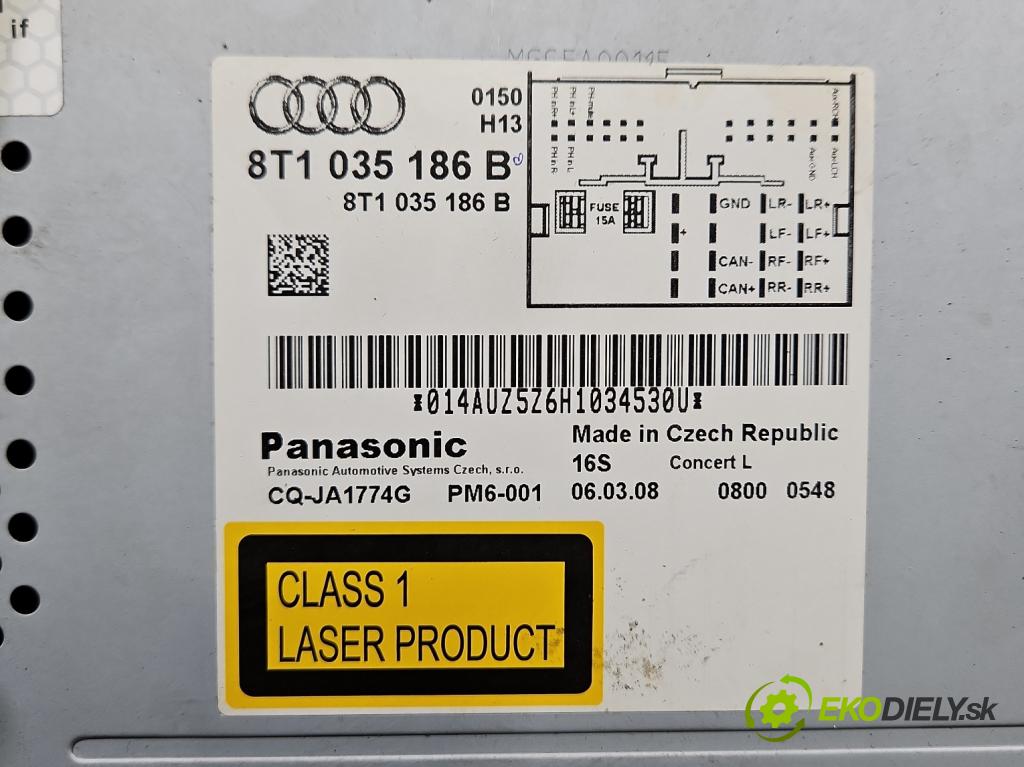 Audi A4 B8 2007-2015 1.8 TFSI 160 HP manual 118 kW 1798 cm3 5- Radio originál 8T1035186B