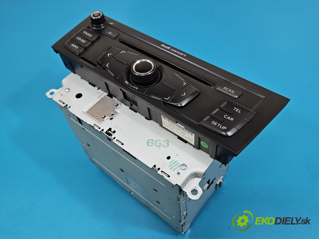 Audi A4 B8 2007-2015 1.8 TFSI 160 hp manual 118 kW 1798 cm3 5- Radio továrna: 8T1035186B