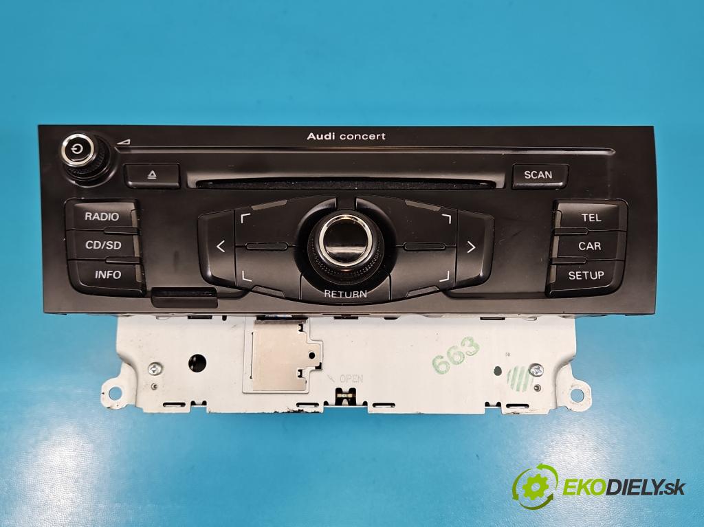 Audi A4 B8 2007-2015 1.8 TFSI 160 HP manual 118 kW 1798 cm3 5- Radio originál 8T1035186B