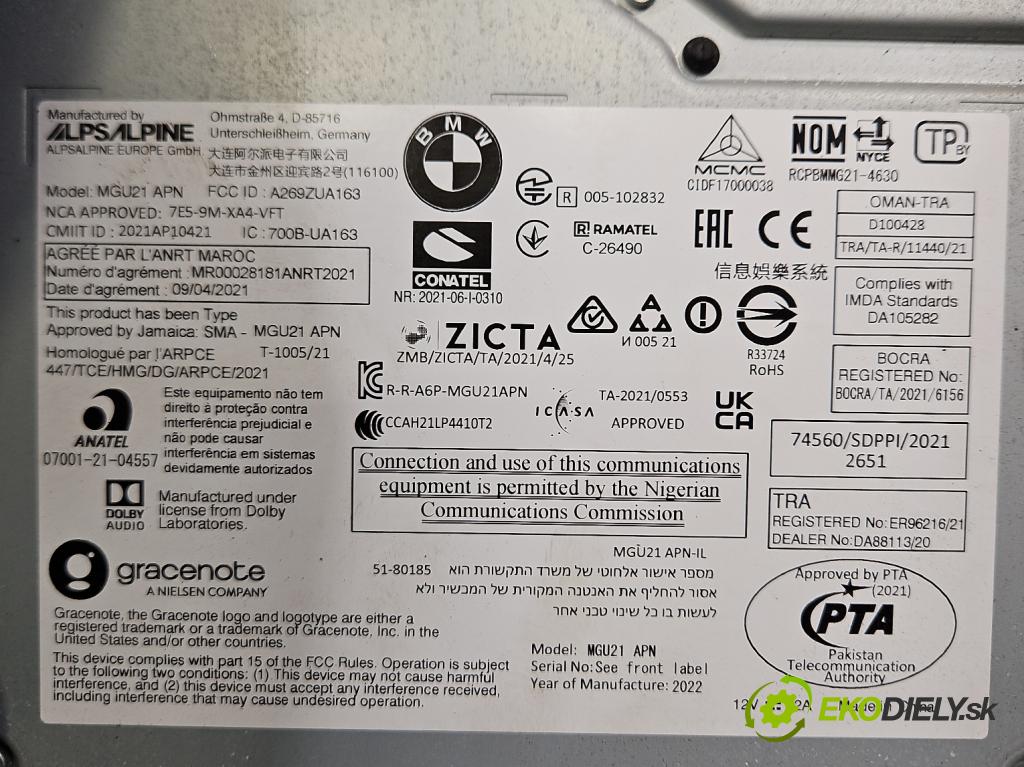 Bmw iX1 U11 0.0 elektrický: 272 HP automatic 200 kW 1 cm3 5- riadiaca jednotka ostatné 5A81AD4
