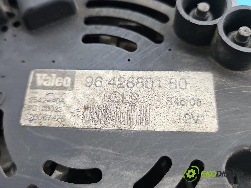 Citroen Xsara Picasso 1.6 8V 95 HP manual 70 kW 1587 cm3 5- Alternator 9642880180 (Alternátor)