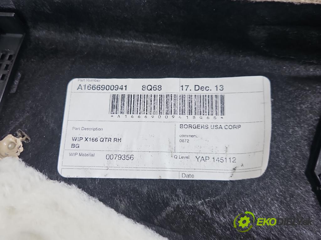 Mercedes GL II X166 2012-2015 4.7 V8 278928 340KM automatic 250 kW 4663 cm3 5- Tapacír: kufra: pravé A1666900941