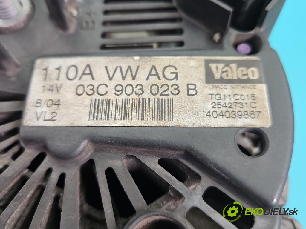 Vw Golf V 2003-2009 1.6 FSI 116 HP manual 85 kW 1598 cm3 5- Alternator 03C903023B (Alternátor)