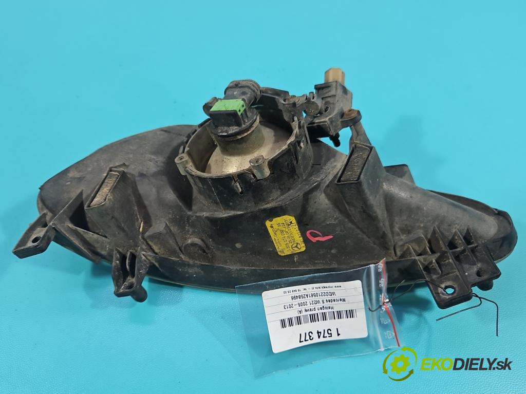 Mercedes S W221 2005-2013 3.5 V6 272 HP automatic 200 kW 3498 cm3 4- Halogen pravý 0305074002 (Kľučka dverí ostatné)