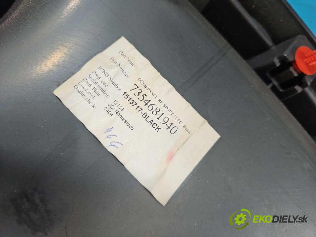 Fiat 500 2007-2020 1.3 jtd 75 HP manual 55 kW 1248 cm3 3- Čalounictví: dvere predné pravé