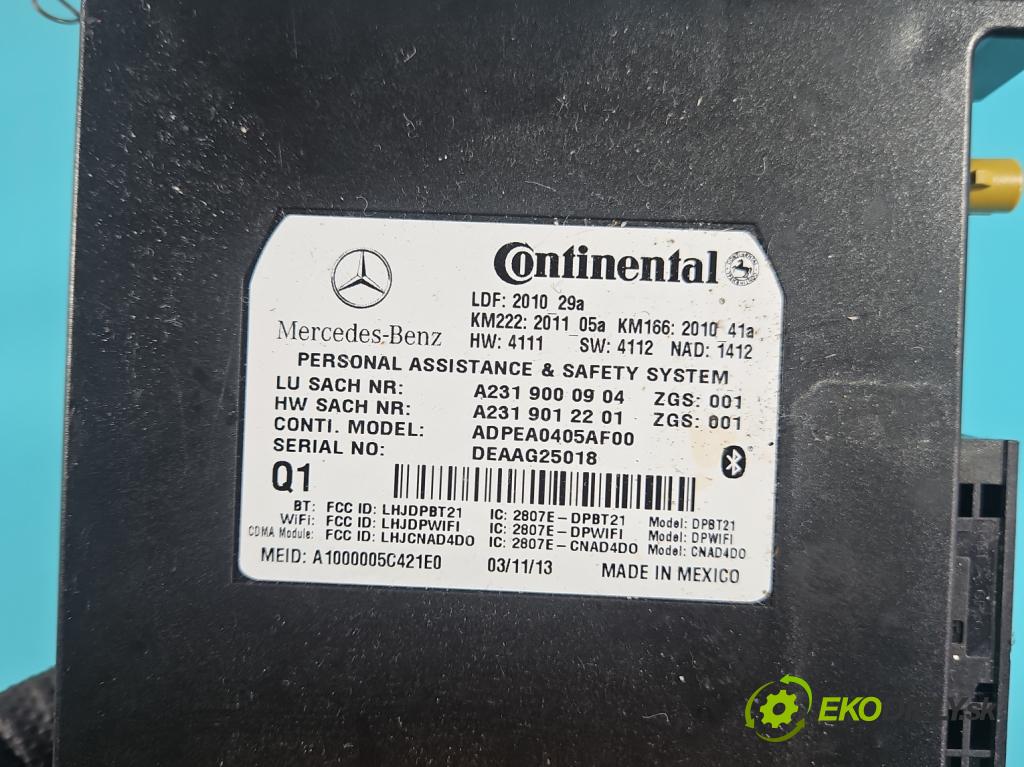 Mercedes GL II X166 2012-2015 4.7 V8 278928 340KM: automatic 250 kW 4663 cm3 5- riadiaca jednotka ostatné A2319012201